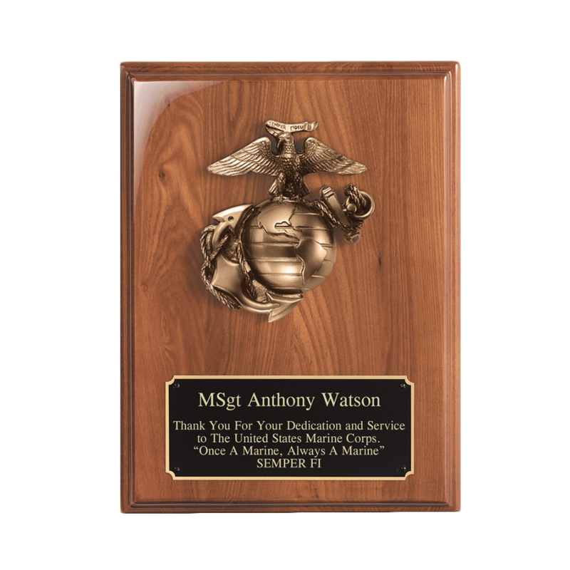 Marine Casting Walnut Plaque