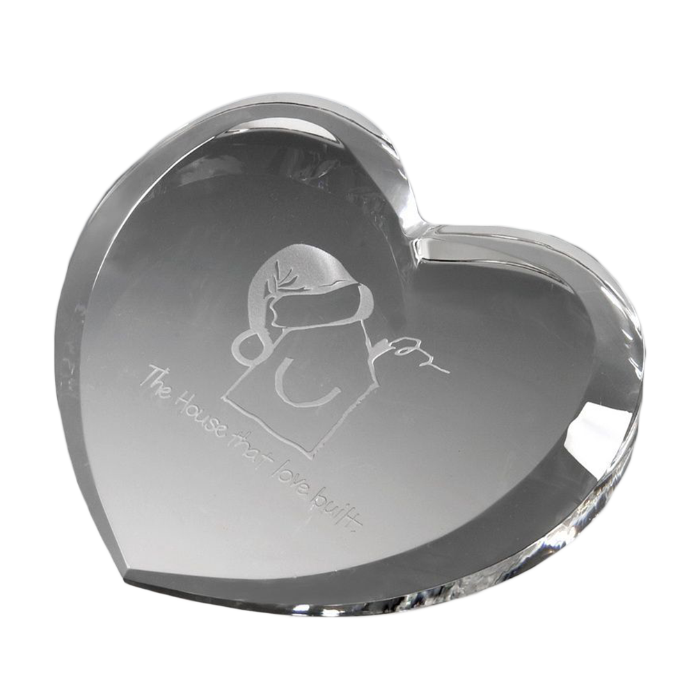 Crystal Heart Paperweight