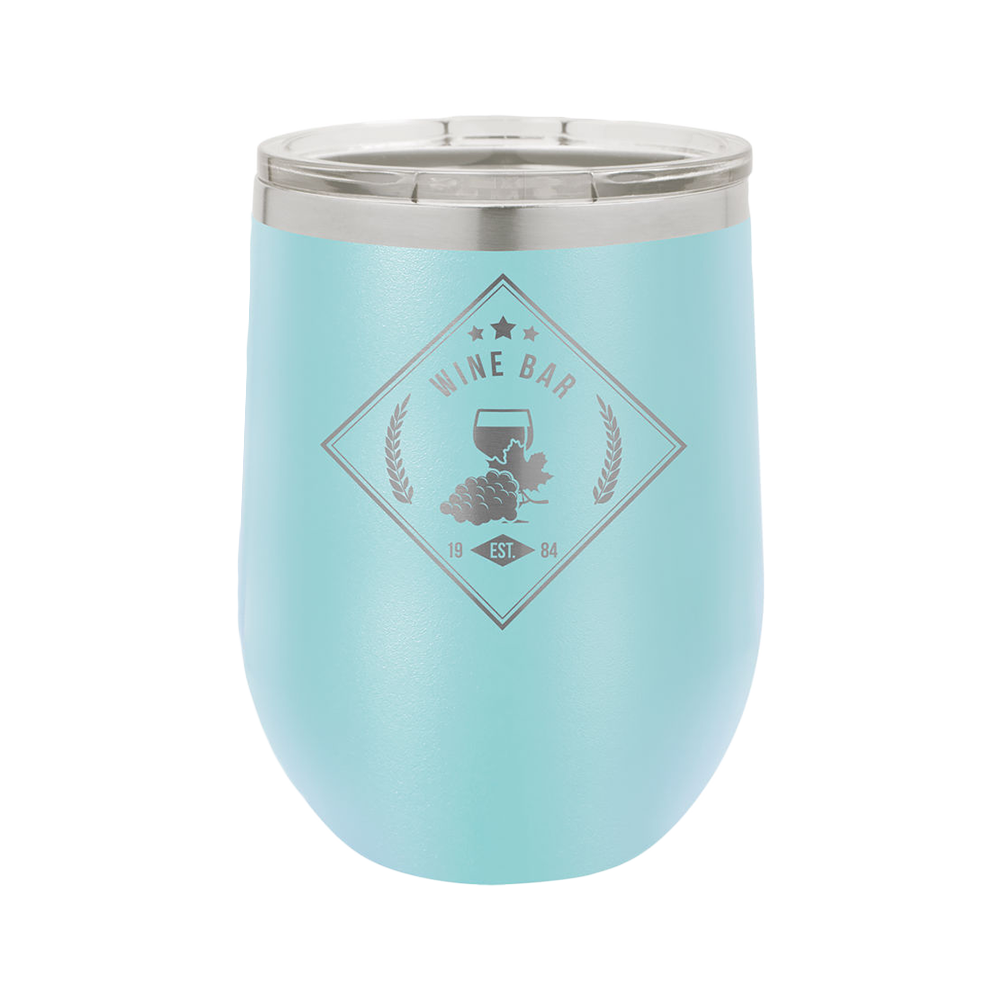 12 Oz. Wine Tumbler (Light Blue)