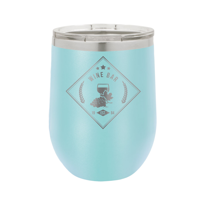 12 Oz. Wine Tumbler (Light Blue)
