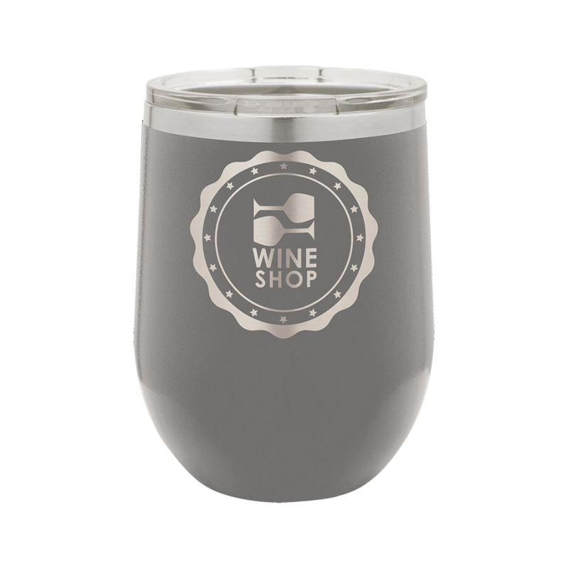 12 Oz. Wine Tumbler (Dark Gray)