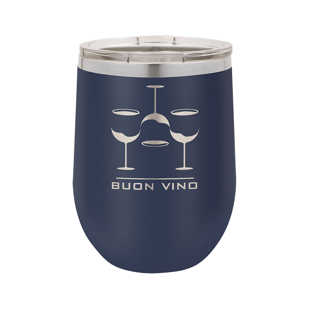 12 Oz. Wine Tumbler (Navy Blue)