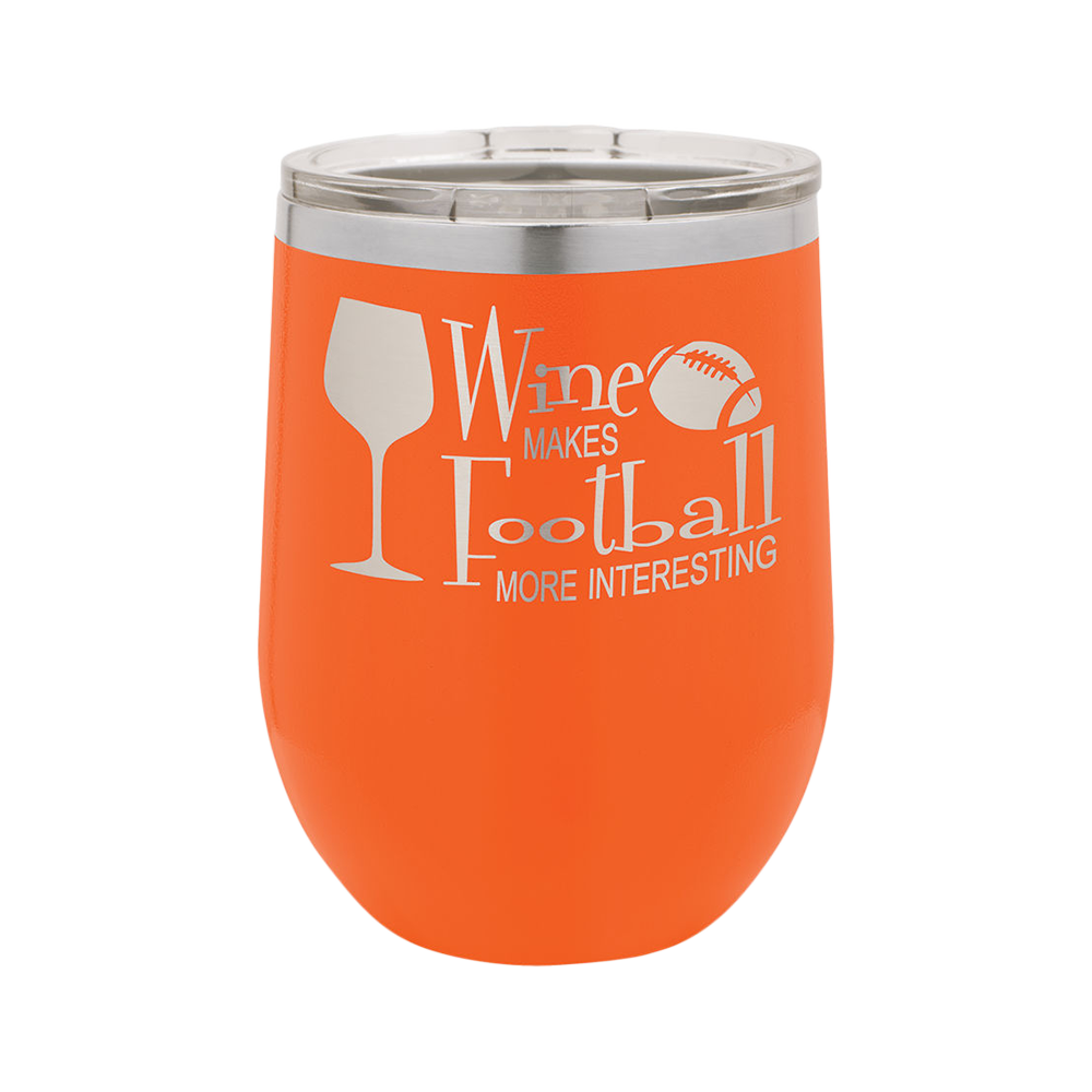 12 Oz. Wine Tumbler (Orange)