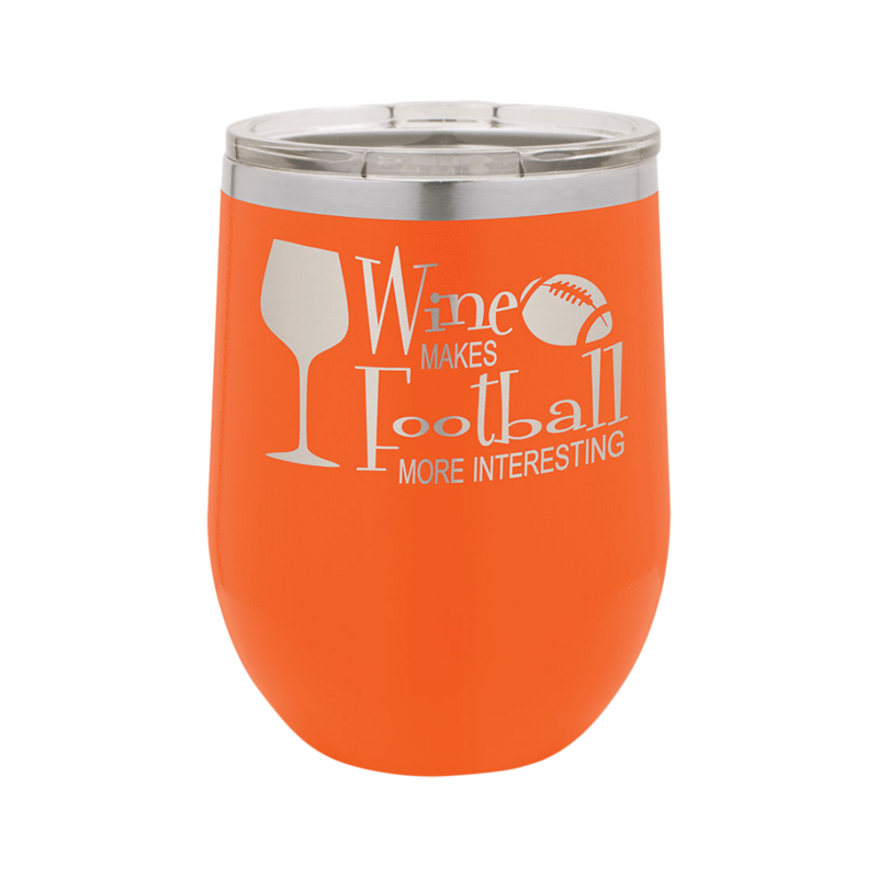12 Oz. Wine Tumbler (Orange)