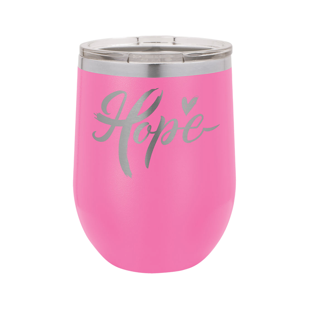 12 Oz. Wine Tumbler (Pink)