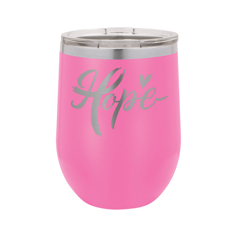 12 Oz. Wine Tumbler (Pink)