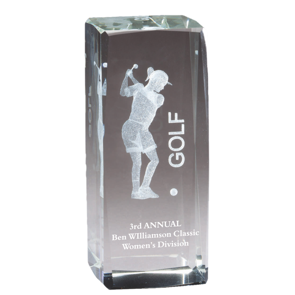 3D Crystal Golfer (Female)