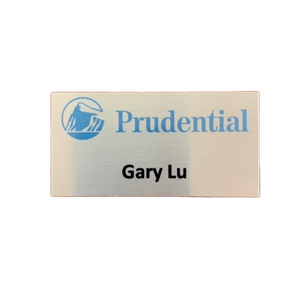 3" x 1.5" Metal Name Badge (UV Digital Print)