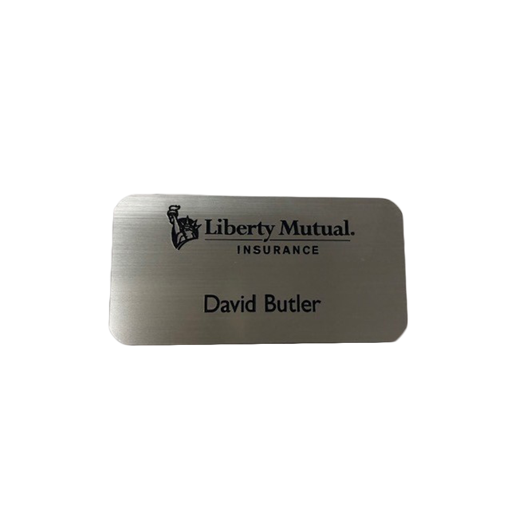 3" x 1.5" Plastic Name Badge (Laser Engraved)