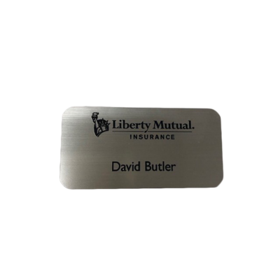 3 3" x 1.5" Plastic Name Badge (Laser Engraved)