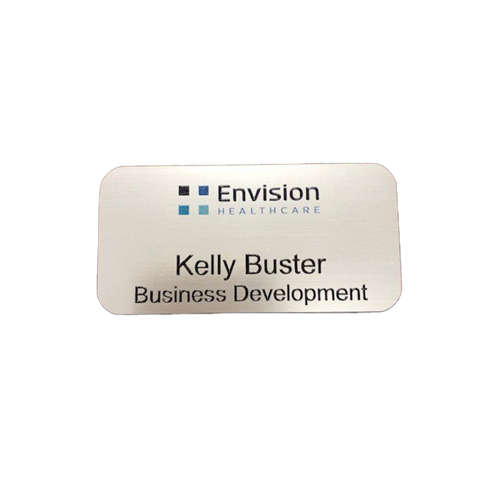 3" x 1.5" Plastic Name Badge (UV Digital Print)