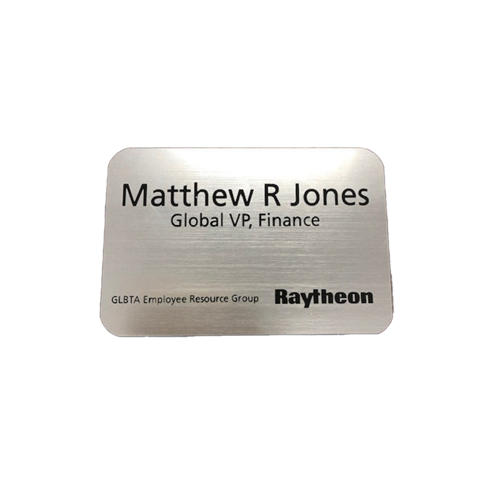 3" x 2" Plastic Name Badge (Laser Engraved)