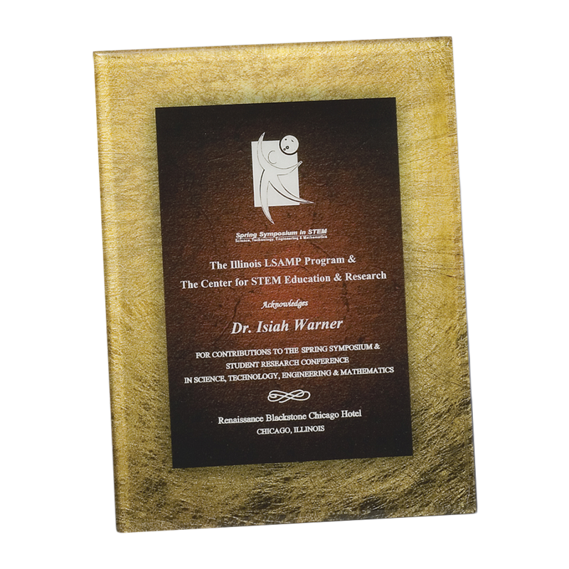 Artistic Acrylic Plaque (Gold & Burgundy)