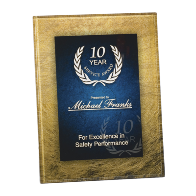 Artistic Acrylic Plaque (Gold & Blue) Artistic Acrylic Plaque (Gold & Blue)