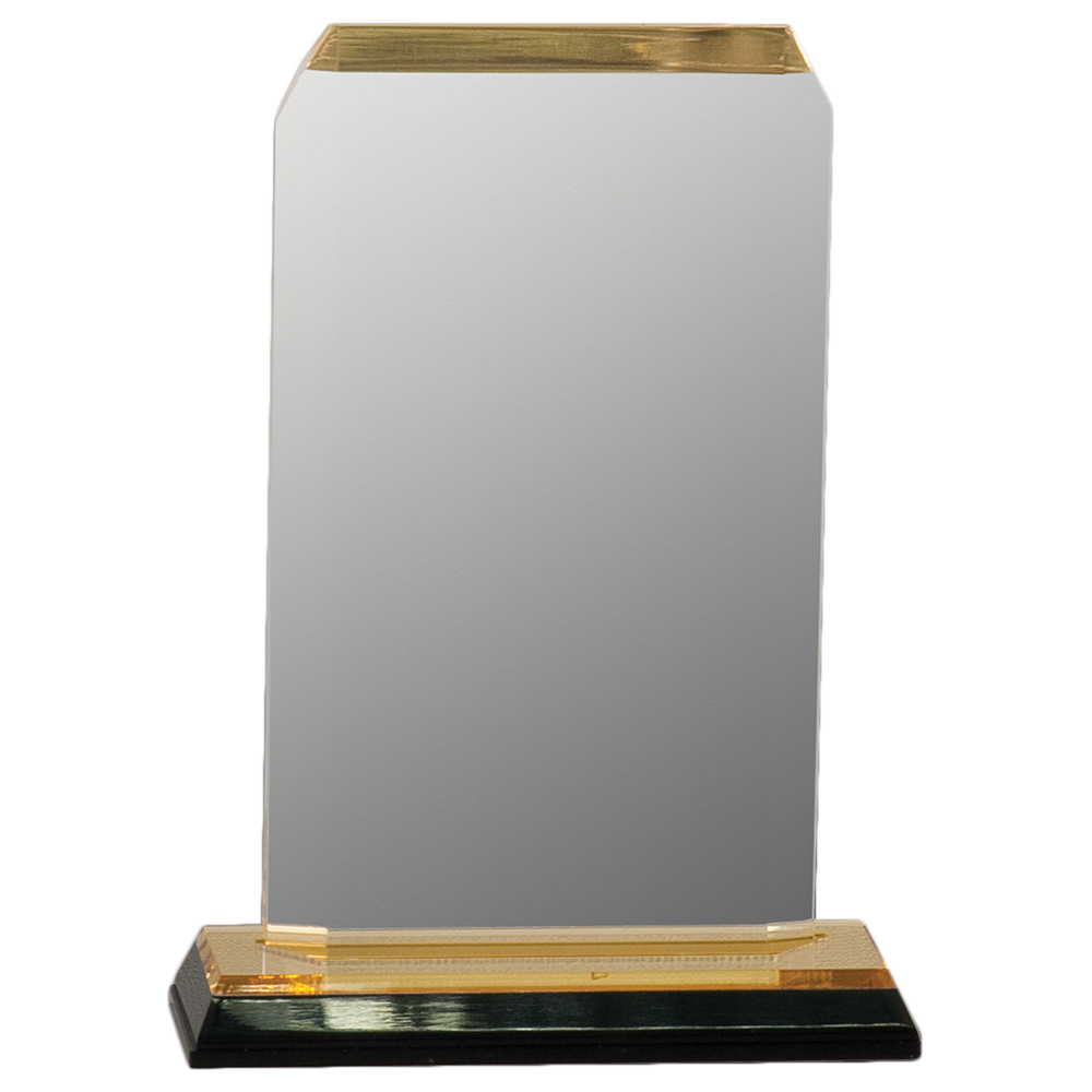Clipped Corner Impress Acrylic (Gold)