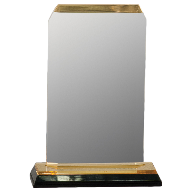 Clipped Corner Impress Acrylic (Gold)