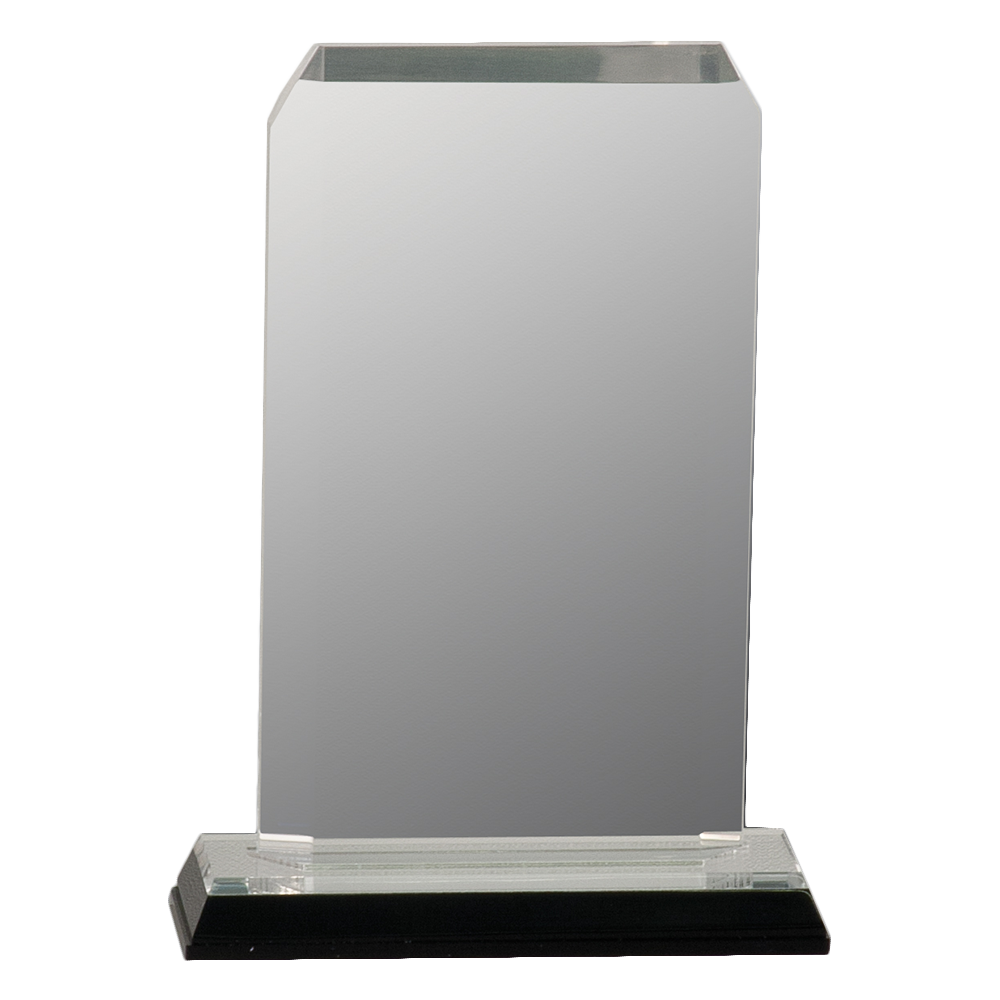 Clipped Corner Impress Acrylic (Silver)