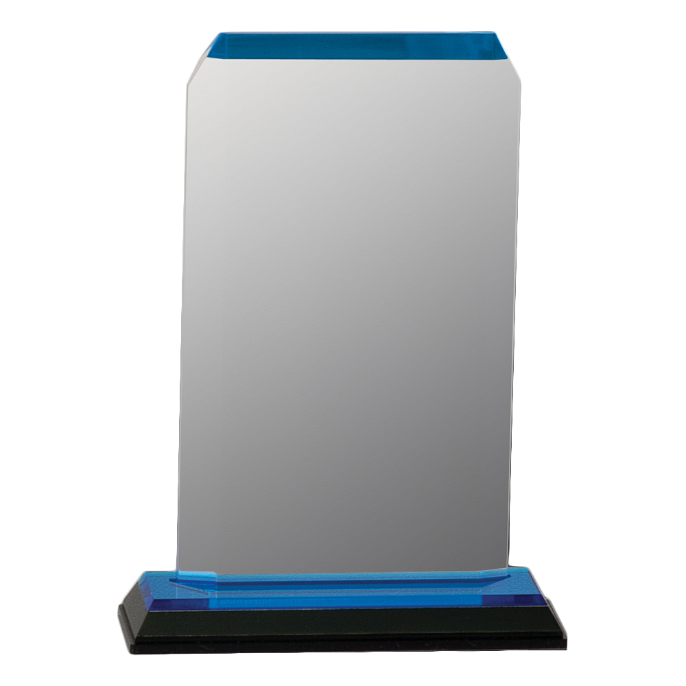 Clipped Corner Impress Acrylic (Blue)