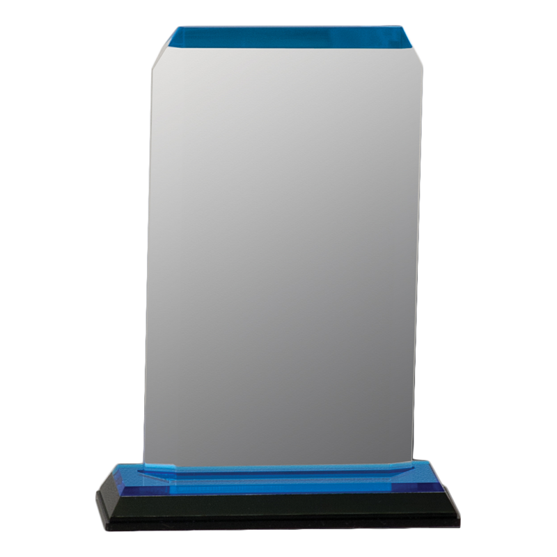 Clipped Corner Impress Acrylic (Blue)