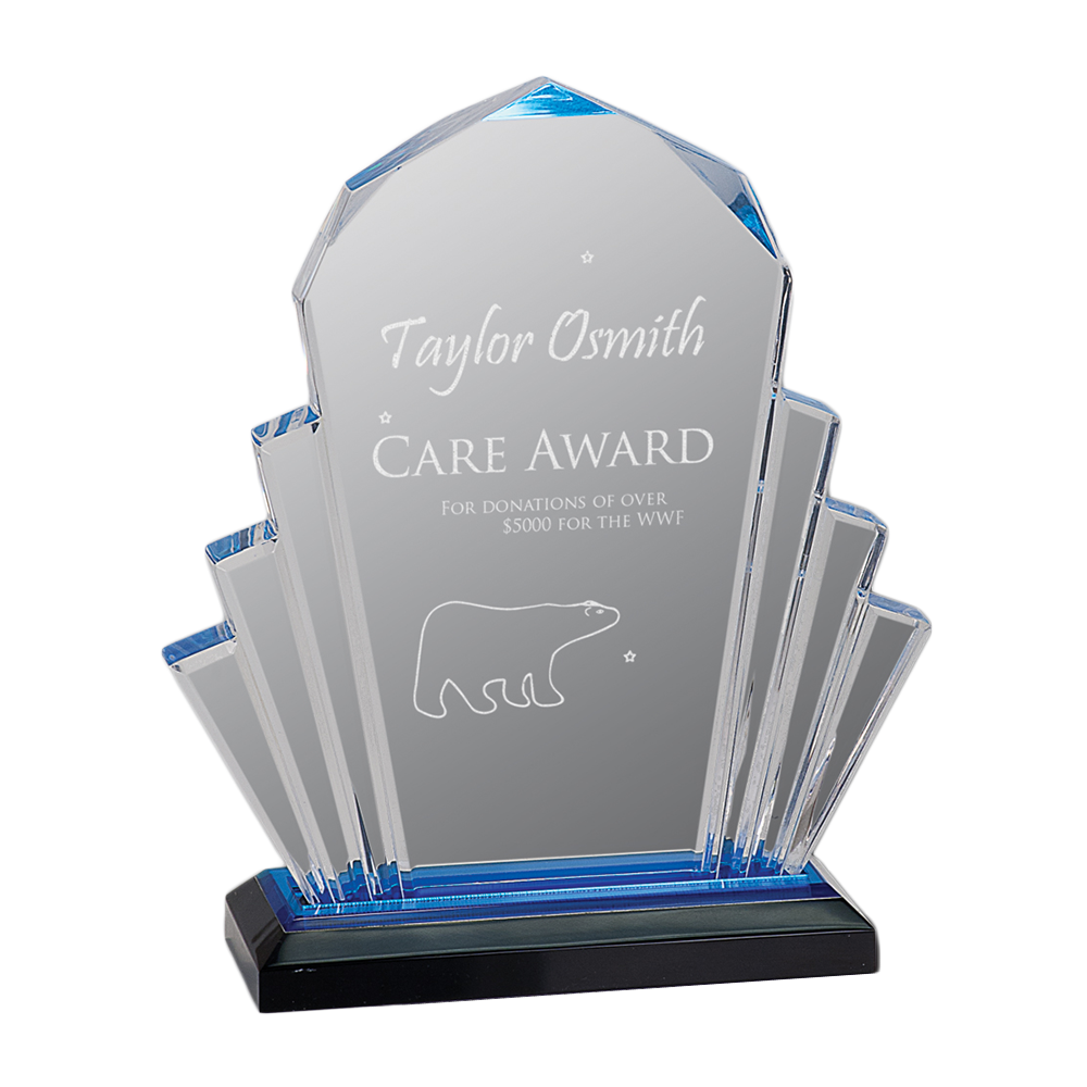 Faceted Impress Acrylic (Blue)