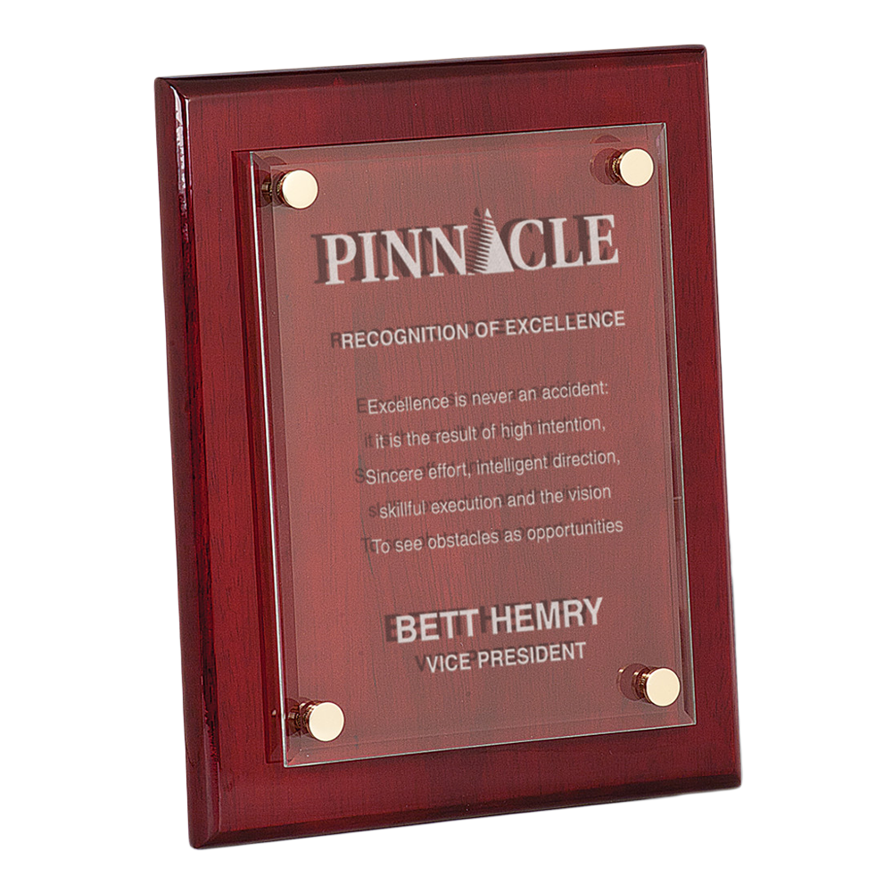 Floating Acrylic Plaque (Rosewood Piano)