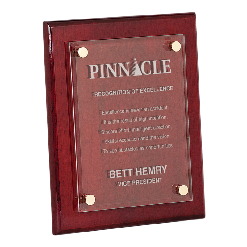 Floating Acrylic Plaque (Rosewood Piano)