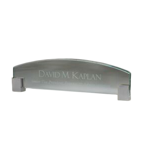 Jade Name Plate With Silver Corners