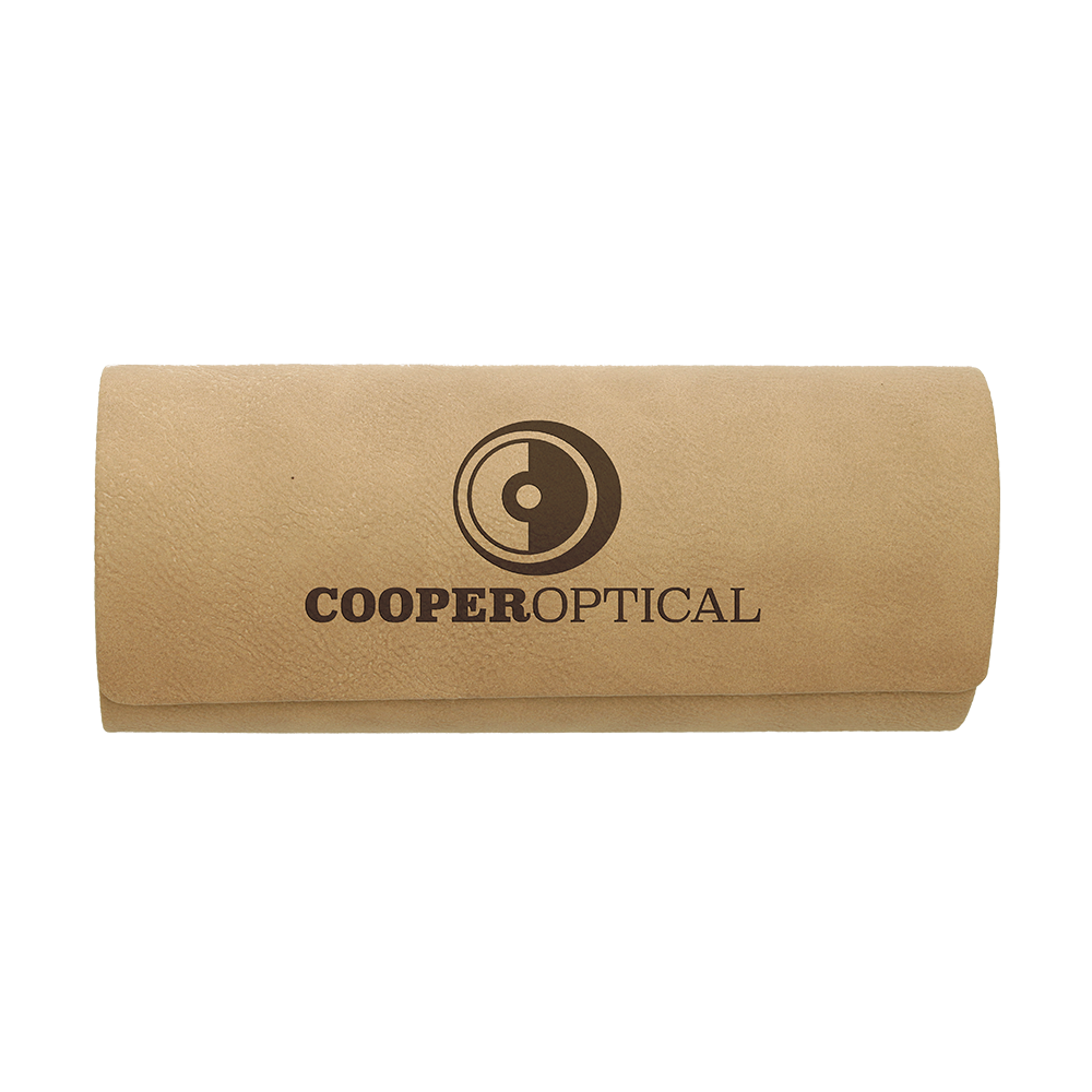 Leatherette Eyeglass Case (Light Brown)
