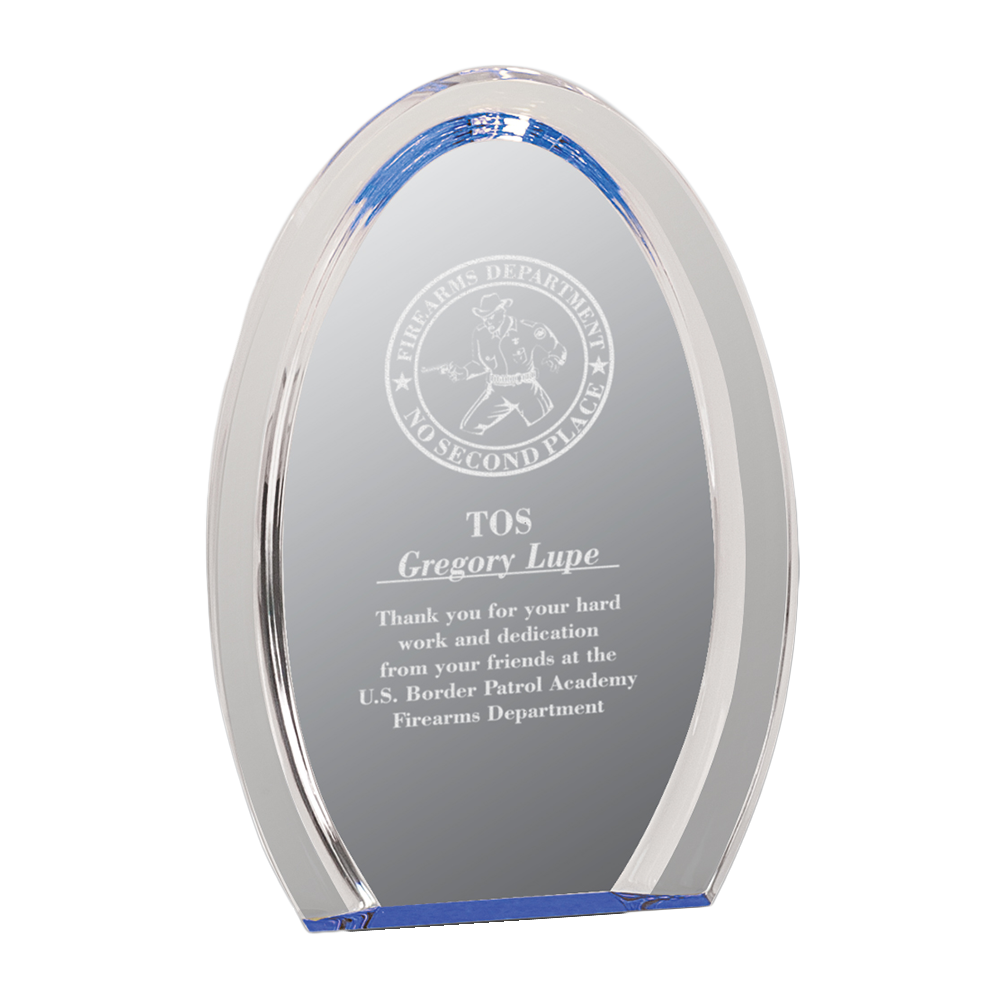 Oval Halo Acrylic Award (Blue)