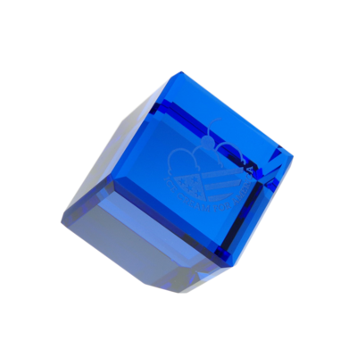Standing Crystal Cube (Blue) Standing Crystal Cube (Blue)
