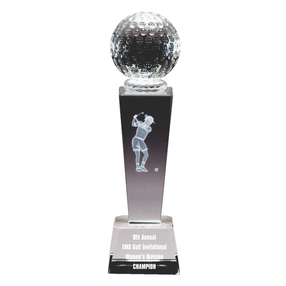 Crystal Golfer With 3D Image (Female)