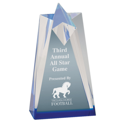 Sculpted Acrylic Star Tower (Blue)