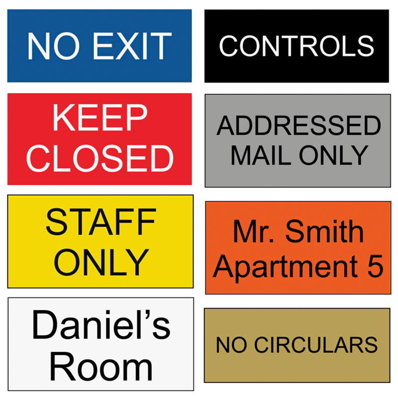 Laser Engraved Plastic Signs