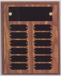 Walnut Finish Perpetual Plaque