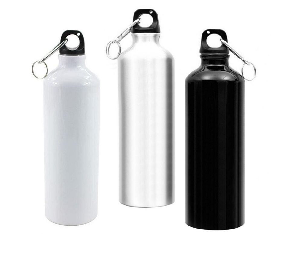 Botella de aluminio con mosquetón