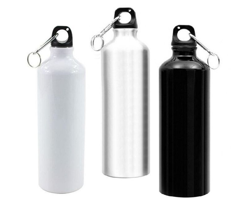 Botella de aluminio con mosquetón