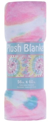 Swirl Tie Dye Plush Blanket 56 x 60