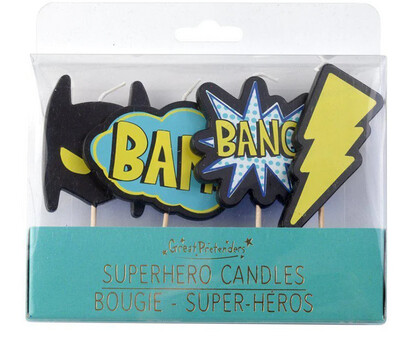 Superhero Candles, (4 pcs)