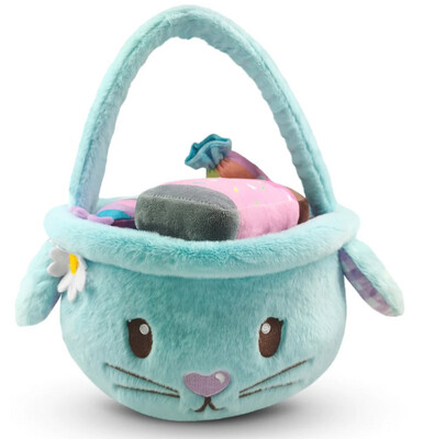 Too Sweet Bunny Basket Plush