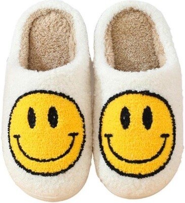 Smiley Cozy Slippers Yellow