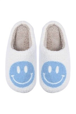 Smiley slippers blue