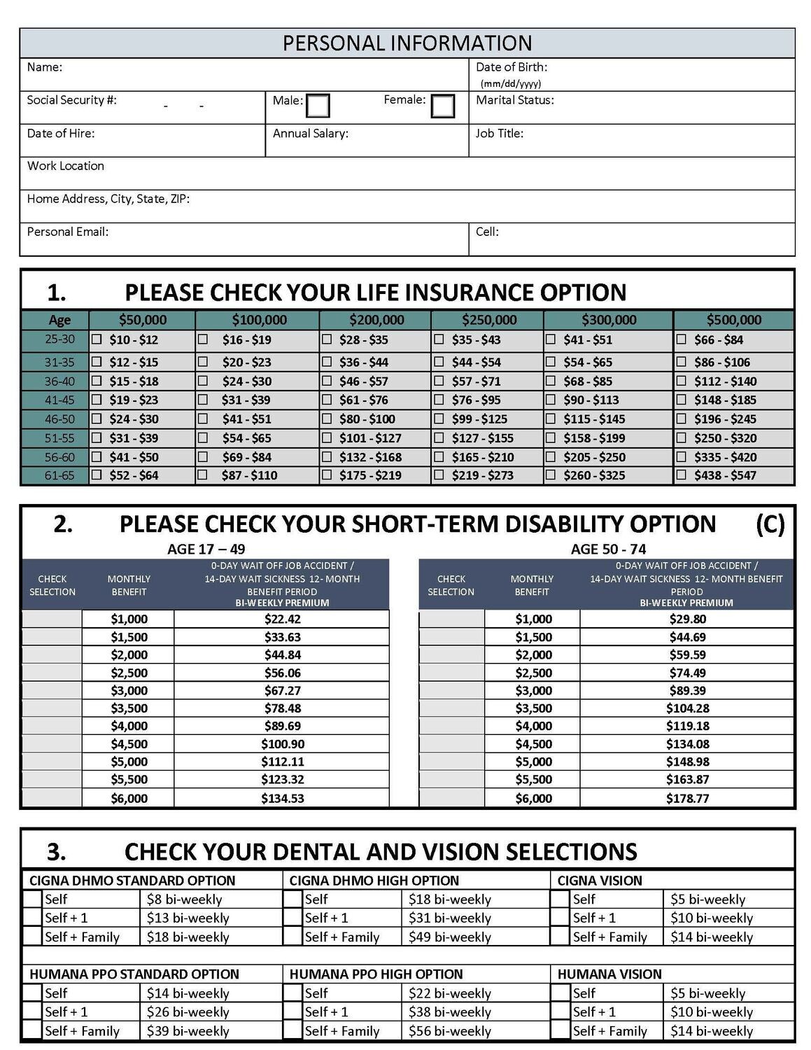 OPB C Rates Sup Benefits - F&G Spouse and Children