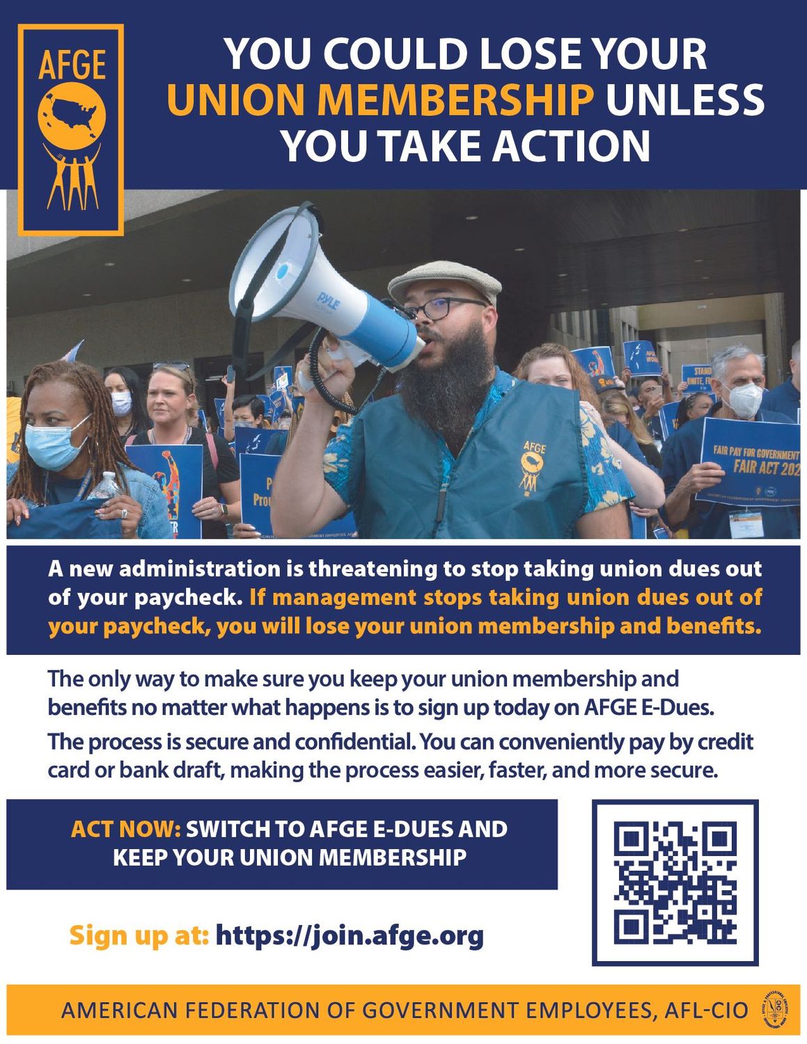 AFGE E-Dues Flyer