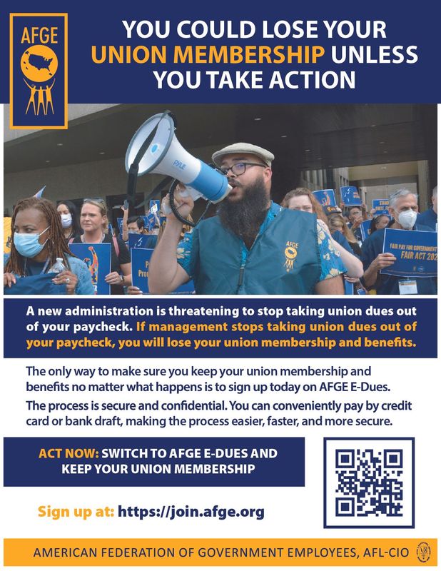 AFGE E-Dues Flyer