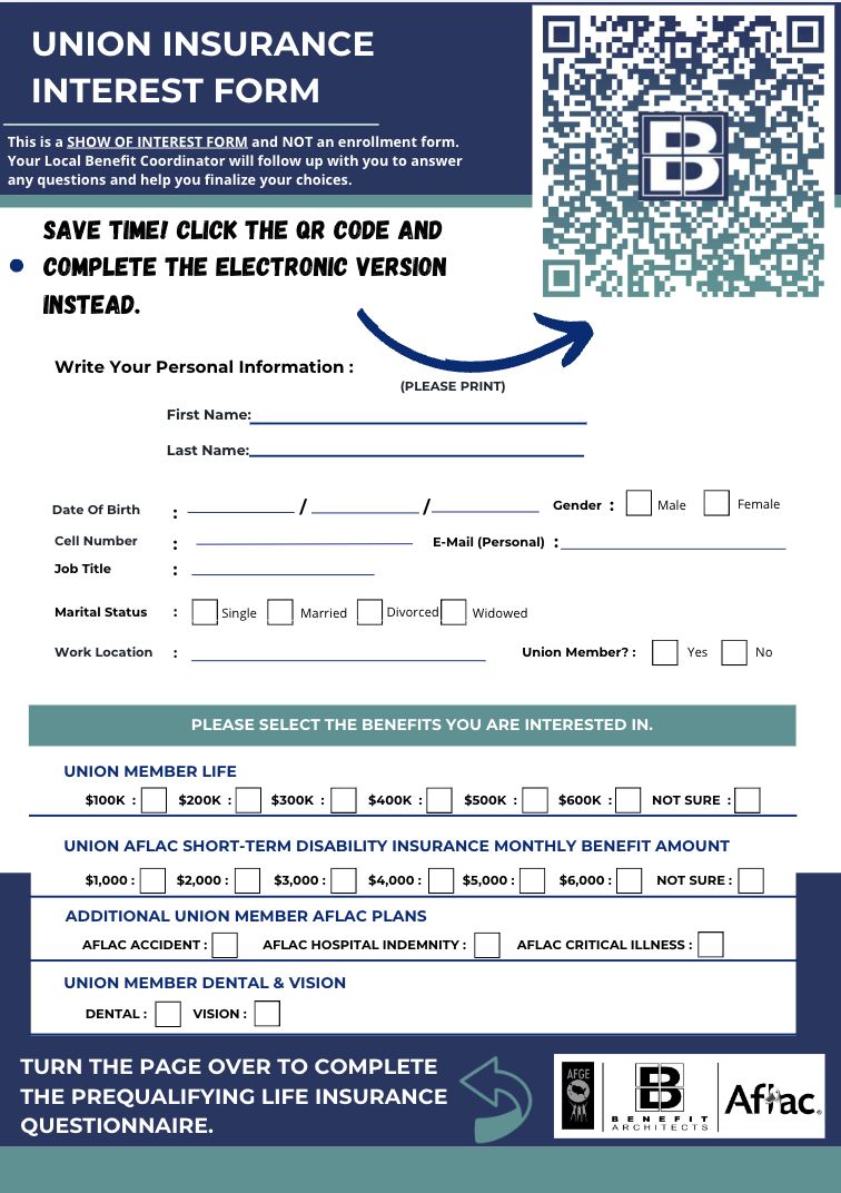 Union Interest Insurance Form