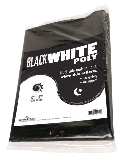 Black &amp; White Poly Film 5.5 mil / 10&#39; wide