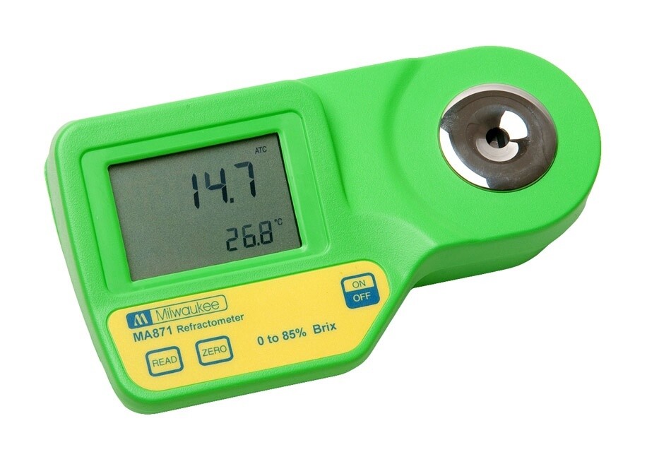 Milwaukee Instruments MA871 Digital Brix Refractometer, Range 0-85%