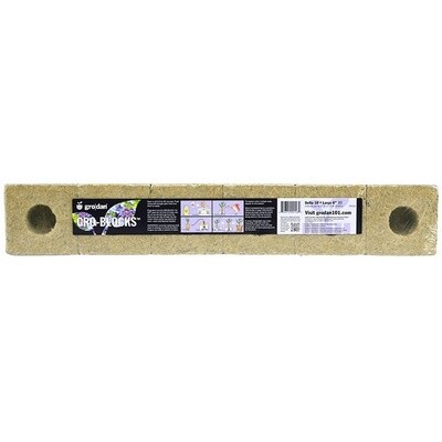 GRODAN Delta 10 with Hole, 4" Cube, 6 Per Pack