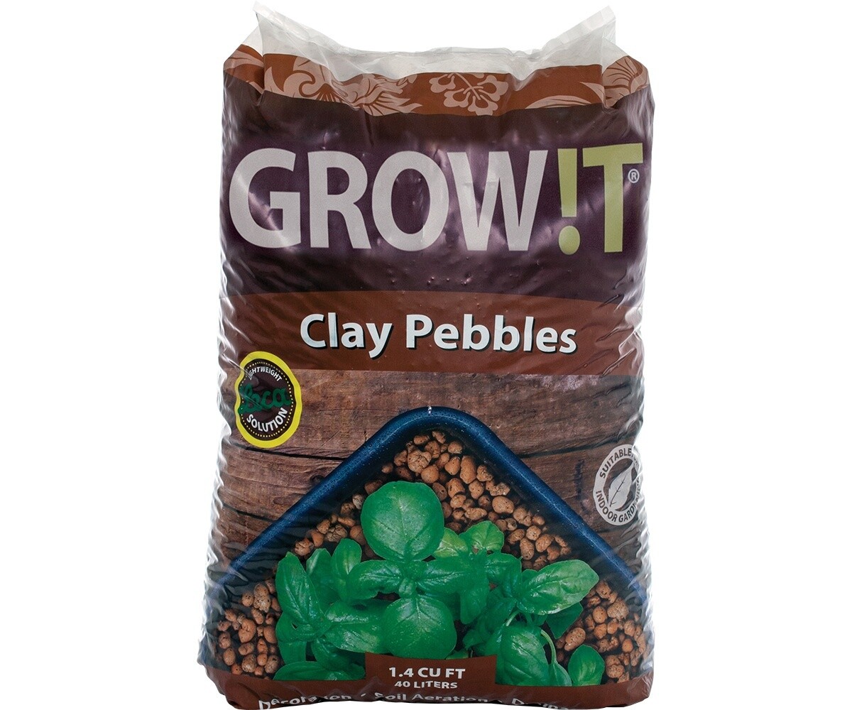 GROW!T Clay Pebbles 4 mm-16 mm, 40 L