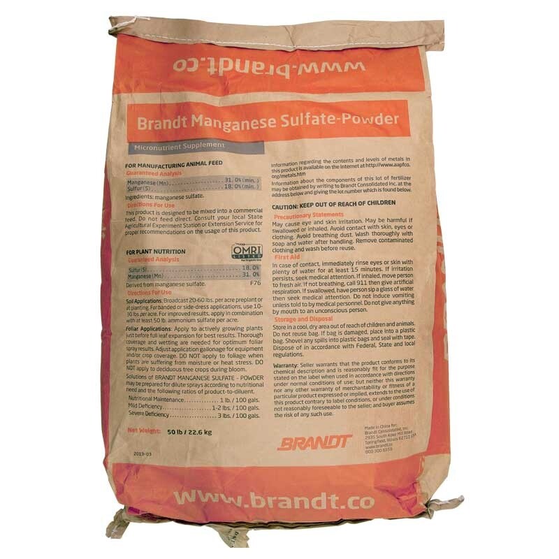 Brandt® Manganese Sulfate - Powder 50LB Bag